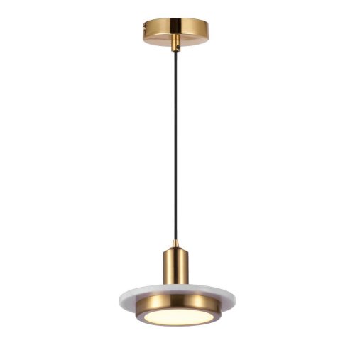 Светильник подвесной LED Solumn V5050-1PL Moderli золотой 1 лампа, основание золотое в стиле современный 