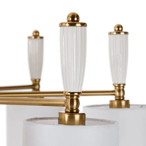 Люстра потолочная Waverley A4102PL-8PB Arte Lamp белая на 8 ламп, основание медь в стиле современный фото 5 Люстра потолочная Waverley A4102PL-8PB Arte Lamp белая на 8 ламп, основание медь в стиле современный фото 5