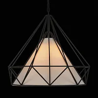Светильник подвесной Paliedro SL233.403.01 ST-Luce чёрный белый на 1 лампу, основание чёрное в стиле современный 