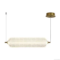 Светильник подвесной LED Awella FR6135PL-L18BT Freya прозрачный 1 лампа, основание латунь в стиле современный арт-деко 