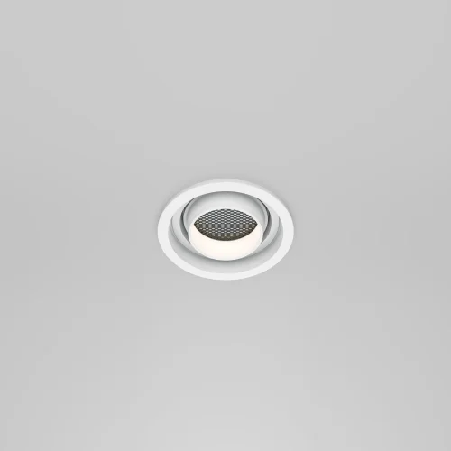 Светильник точечный Atom DL113-GU10-01-RD-W Maytoni белый на 1 лампу, основание белое в стиле современный хай-тек круглый фото 3