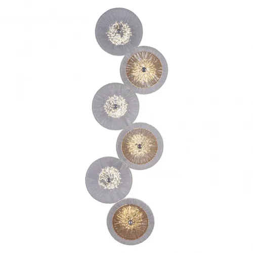Бра LED AM-1252B 6.1252B.D250.H700.LED Ni Arte Milano янтарный прозрачный на 1 лампу, основание никель в стиле современный 