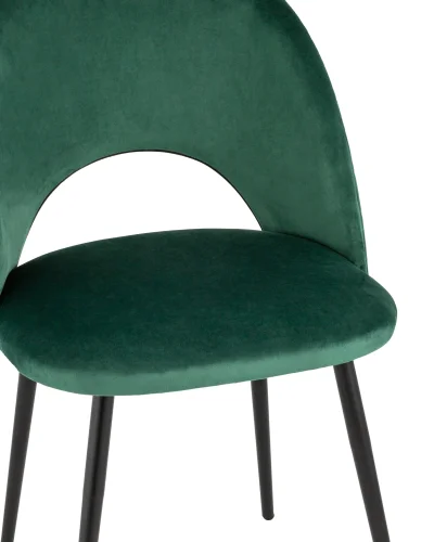 Стул Меган NEW велюр с ромбами зелёный УТ000035474 Stool Group, зелёный/велюр, ножки/металл/чёрный, размеры - ****490*520 фото 3