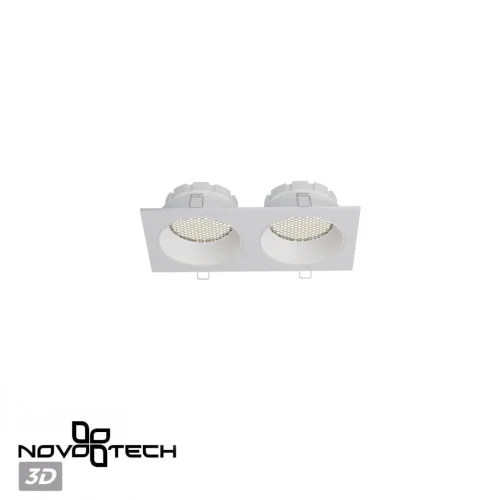 Светильник точечный Gemini 371007 Novotech белый на 2 лампы, основание белое в стиле современный хай-тек прямоугольный фото 6