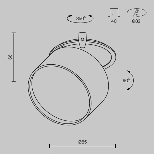 Светильник точечный LED Onda DL024-12W4K-W Maytoni белый на 1 лампу, основание белое в стиле современный хай-тек круглый фото 12