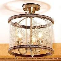 Люстра Версаль потолочная CL408233R Citilux прозрачная на 3 лампы, основание коричневое жёлтое бронзовое в стиле кантри 