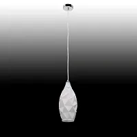 Светильник подвесной PAPER SP1 Crystal Lux белый 1 лампа, основание хром в стиле лофт 