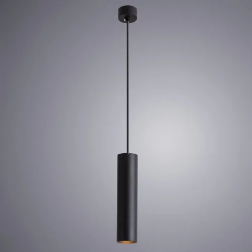 Светильник подвесной Sirius A1524SP-1BK Arte Lamp чёрный 1 лампа, основание чёрное в стиле современный трубочки фото 2