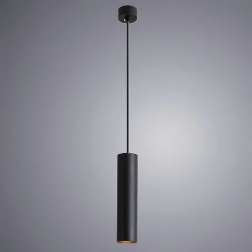 Светильник подвесной Sirius A1524SP-1BK Arte Lamp чёрный на 1 лампу, основание чёрное в стиле современный трубочки фото 2