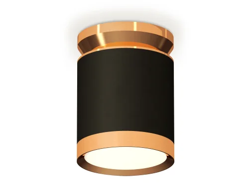 Светильник накладной XS8142030 Ambrella light чёрный 1 лампа, основание золотое в стиле хай-тек круглый