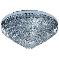 Люстра потолочная хрустальная Valparaiso 1 39492 Eglo прозрачная на 16 ламп, основание хром в стиле классический 