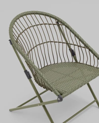 Комплект складной мебели для сада Soley, зелёный УТ000039925 Stool Group на 1 , основание в стиле кантри раскладной фото 2