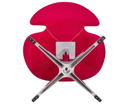 Кресло дизайнерское 69A-LMO SWAN, цвет сиденья бордовый (AF5), алюминиевое основание Dobrin, бордовый/ткань, ножки/металл/алюминий, размеры - ****710*600 фото 7