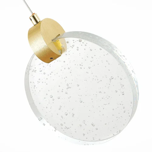 Светильник подвесной LED Montecelio SL6104.203.01 ST-Luce прозрачный 1 лампа, основание золотое в стиле современный  фото 3