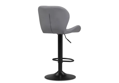 Барный стул Trio light gray / black 15730 Woodville, серый/экокожа, ножки/металл/чёрный, размеры - *1060***480*520 фото 4
