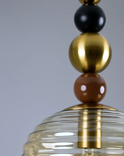 Светильник подвесной Arti V10913-P Moderli прозрачный 1 лампа, основание золотое в стиле современный выдувное фото 5