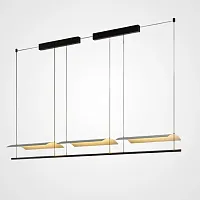 Светильник подвесной GARTH C L180 220705-23 ImperiumLoft чёрный на 3 лампы, основание чёрное в стиле современный минимализм 