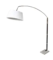 Торшер Cruse LDF 8011 (WT) Lumina Deco изогнутый белый на 1 лампу, основание серебряное белое в стиле современный 
