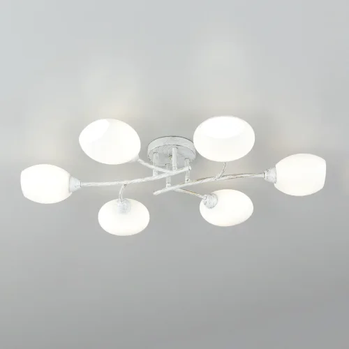 Люстра потолочная Флорида CL148160 Citilux белая на 6 ламп, основание белое в стиле современный  фото 5