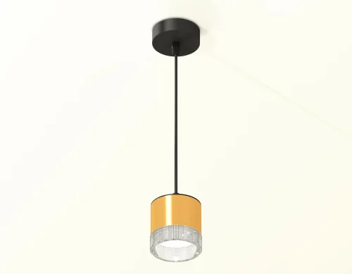 Светильник подвесной XP8121030 Ambrella light золотой 1 лампа, основание чёрное в стиле хай-тек  фото 3