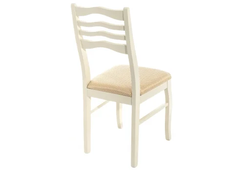 Деревянный стул Амадиу бежевый 339018 Woodville, бежевый/ткань, ножки/дерево/молочный, размеры - ****420*490 фото 4