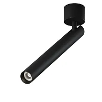 Светильник точечный LED Focus T C141CL-L300-6W4K-B Maytoni чёрный на 1 лампу, основание чёрное в стиле современный хай-тек трубочки