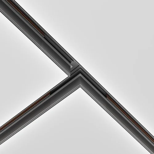 Угловой коннектор Т-образный Magnetic track system TRA034CT-42B Maytoni чёрный в стиле хай-тек современный для светильников серии Magnetic track system Exility встраиваемый exility тонкая магнитная магнитный фото 2