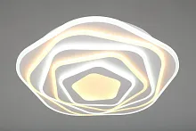 Люстра потолочная LED Longa OML-09407-211 Omnilux белая на 1 лампа, основание белое в стиле хай-тек квадраты