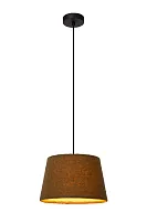 Светильник подвесной Woolly 10416/01/33 Lucide зелёный на 1 лампу, основание чёрное в стиле винтаж 
