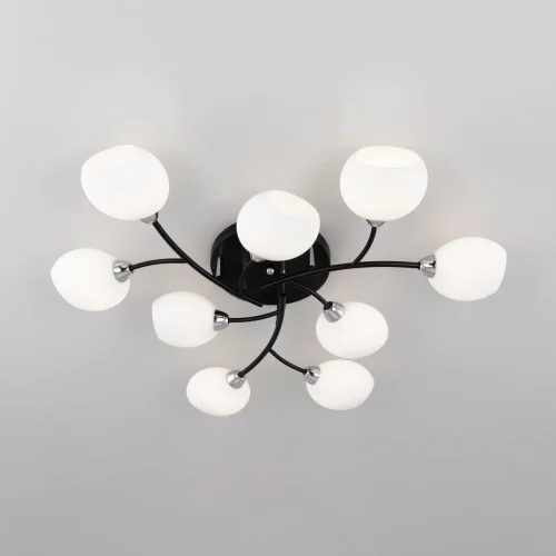 Люстра потолочная Флорида CL148195 Citilux белая на 9 ламп, основание чёрное в стиле современный  фото 2