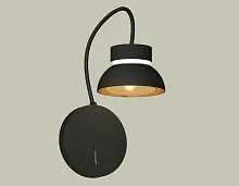 Бра с выключателем XB9596101 Ambrella light золотой чёрный 1 лампа, основание чёрное в стиле современный хай-тек гибкая ножка для чтения