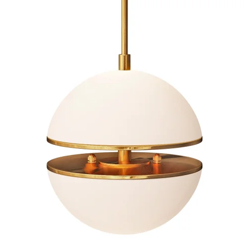 Светильник подвесной LED Crescent 5064-A LOFT IT белый 2 лампы, основание золотое в стиле современный арт-деко шар фото 2