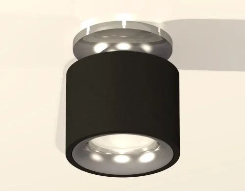 Светильник накладной Techno spot XS7511081 Ambrella light чёрный 1 лампа, основание серебряное в стиле хай-тек современный круглый фото 2