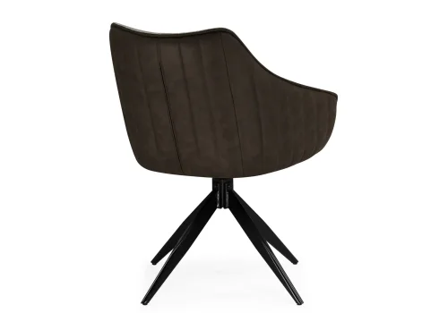 Стул на металлокаркасе Kansas brown / cream / black 15833 Woodville, кремовый/велюр, ножки/металл/чёрный, размеры - ****610*620 фото 5