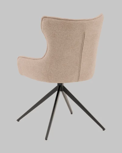 Стул Carlene, вращающийся, бежевый УТ000040556 Stool Group, бежевый/шенилл, ножки/металл/чёрный, размеры - *880**** фото 6