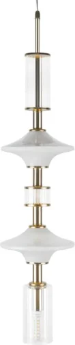 Светильник подвесной Spindle 10423/B LOFT IT белый прозрачный на 1 лампу, основание бронзовое в стиле современный восточный фото 3