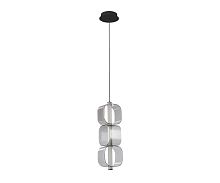Светильник подвесной LED Лания 08493-1A,19(16) Kink Light дымчатый серый на 1 лампу, основание чёрное в стиле современный 