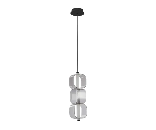 Светильник подвесной LED Лания 08493-1A,19(16) Kink Light дымчатый серый на 1 лампу, основание чёрное в стиле современный 