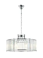 Люстра подвесная Washer 2144/09/06P Stilfort прозрачная на 6 ламп, основание хром в стиле современный 