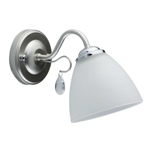 Бра Нежность 676023601 DeMarkt белый на 1 лампа, основание серебряное в стиле современный 