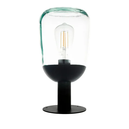 Парковый светильник Donatori 98702 Eglo уличный IP44 чёрный 1 лампа, плафон прозрачный в стиле современный E27