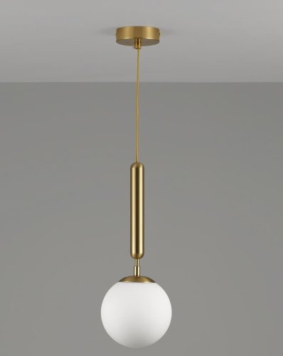 Светильник подвесной Host V2850-1P Moderli белый 1 лампа, основание золотое в стиле современный  фото 3