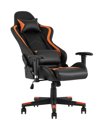Кресло спортивное TopChairs Cayenne оранжевое УТ000023927 Stool Group, оранжевый/экокожа, ножки/металл/чёрный, размеры - ****640*530 фото 4