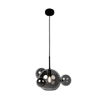 Светильник подвесной Bolle 2029-P4 mini LOFT IT чёрный 1 лампа, основание чёрное в стиле модерн молекула шар