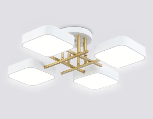 Люстра потолочная LED FL516341 Ambrella light белая на 1 лампу, основание белое в стиле хай-тек фото 2