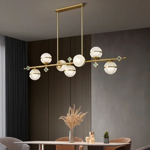 Светильник подвесной LUARA LONG L122 220415-23 ImperiumLoft прозрачный на 7 ламп, основание латунь в стиле современный фото 5 Светильник подвесной LUARA LONG L122 220415-23 ImperiumLoft прозрачный на 7 ламп, основание латунь в стиле современный фото 5