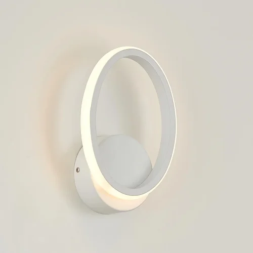 Бра LED Сезар CL233B310 Citilux белый на 1 лампа, основание белое в стиле хай-тек современный кольца фото 2