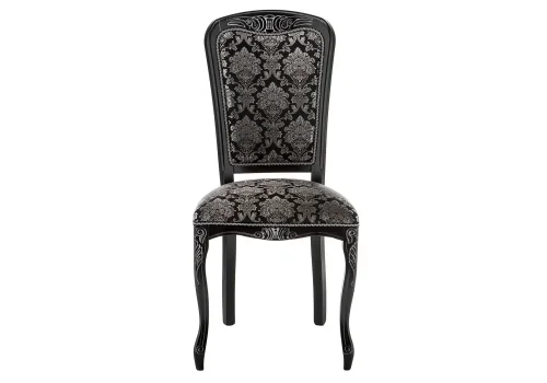 Деревянный стул Клето патина серебро / черный 309305 Woodville, чёрный/ткань, ножки/массив бука дерево/чёрный, размеры - ****500*540 фото 2