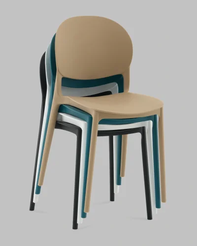 Стул Briny, пластик черный УТ000041340 Stool Group, чёрный/пластик, ножки/металл/чёрный, размеры - *780**** фото 9