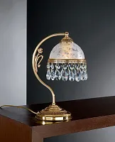 Настольная лампа P 6300 P Reccagni Angelo белая 1 лампа, основание золотое латунь металл в стиле классический 